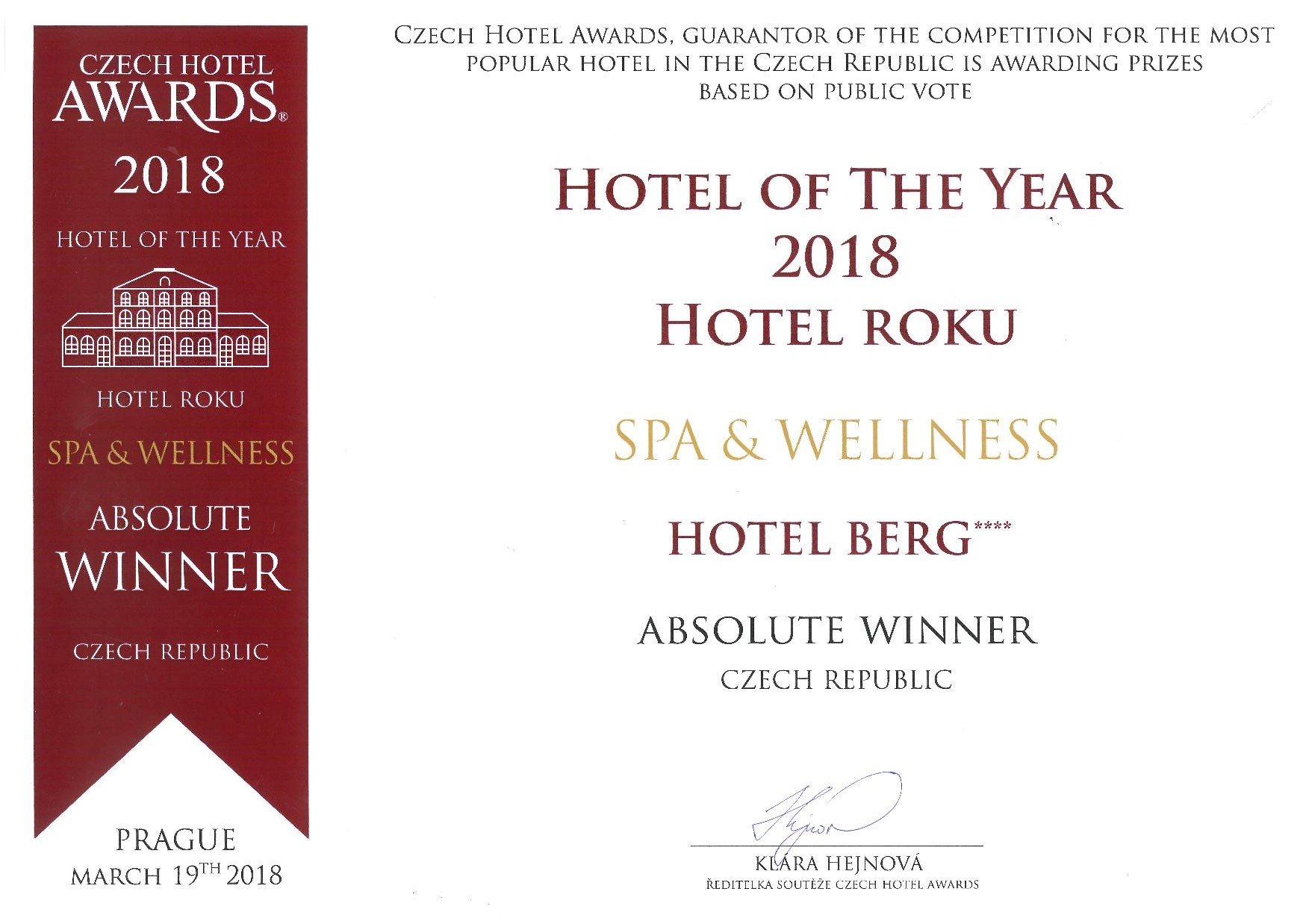 AWARDS HOTEL - SPA WELLNESS 2018 hotel berg AWARDS HOTEL SPA WELLNESS 2018
